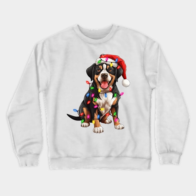 Christmas Greater Swiss Mountain Crewneck Sweatshirt by Chromatic Fusion Studio